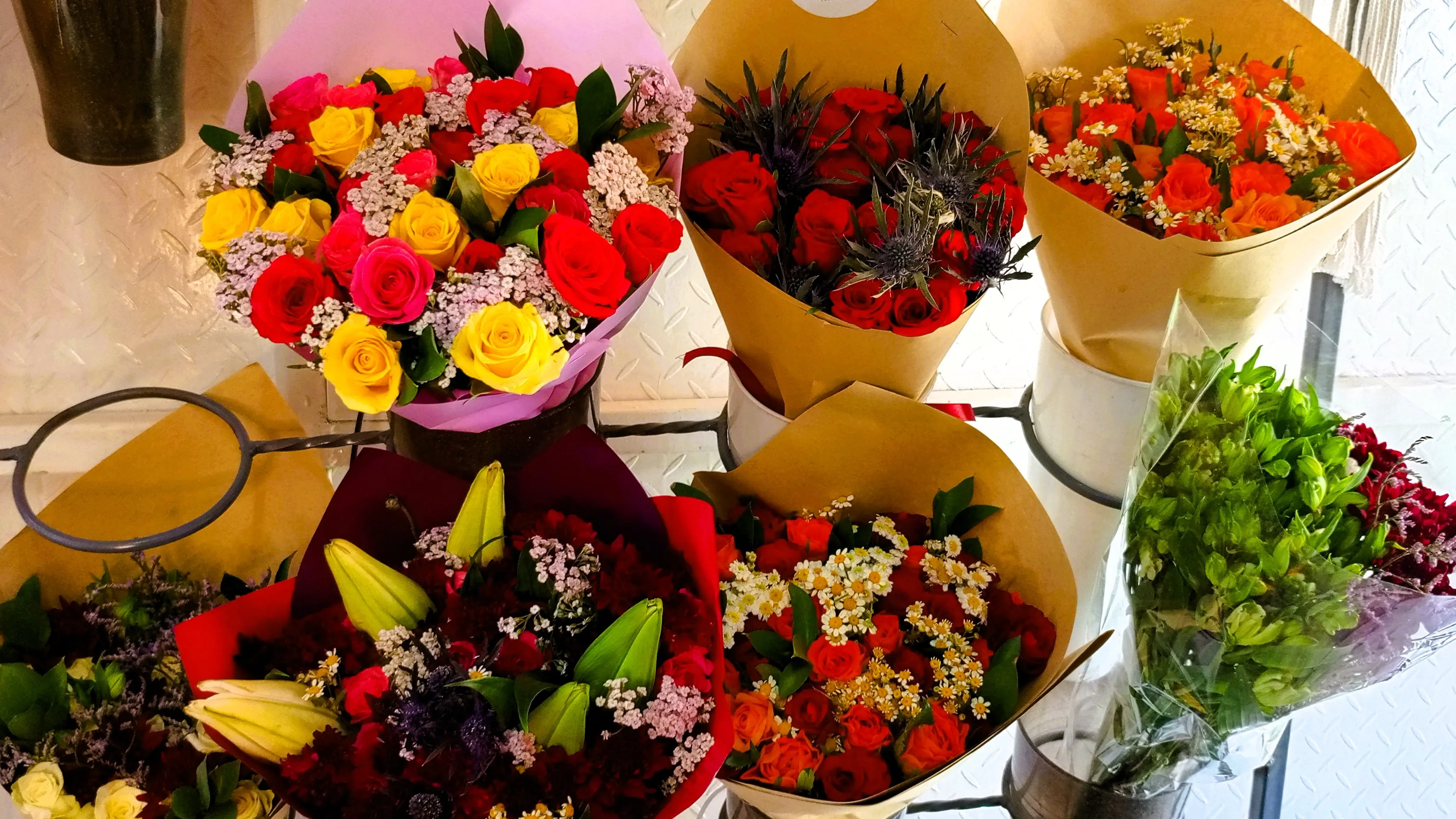 Vibrant bouquet with mixed blooms